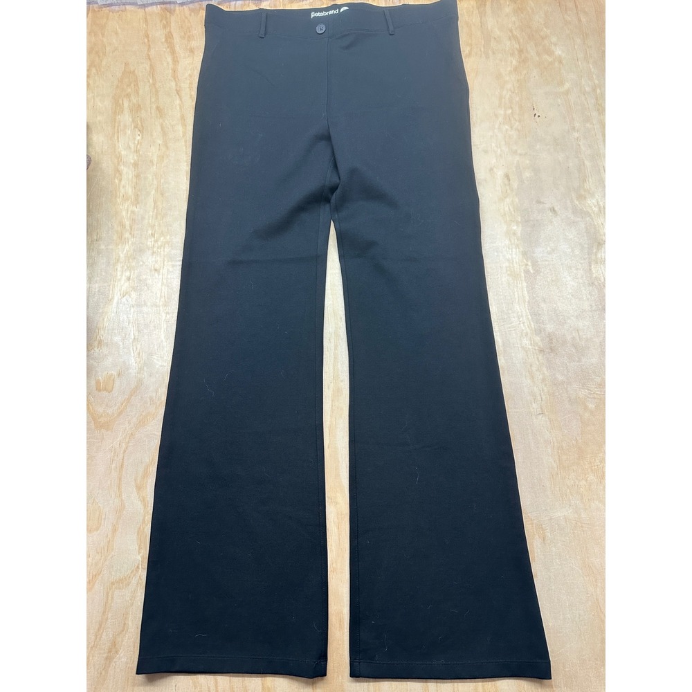 Betabrand Dress Pant Yoga Pants Black Bootcut 2XL Long W0104-BK Office Trousers